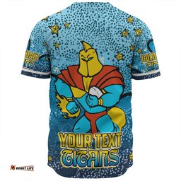 Gold Coast Titans Custom Baseball Shirt - Team With Dot And Star Patterns For Tough Fan Baseball Shirt
