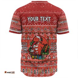 St. George Illawarra Dragons Christmas Custom Baseball Shirt - Chrissie Spirit Baseball Shirt