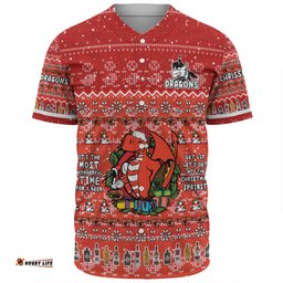 St. George Illawarra Dragons Christmas Custom Baseball Shirt - Chrissie Spirit Baseball Shirt