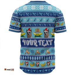 New South Wales Big Things Christmas Custom Baseball Shirt - The Big Banana And Blue Heeler Baseball Shirt