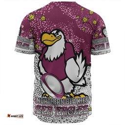 Manly Warringah Sea Eagles Baseball Shirt - Team With Dot And Star Patterns For Tough Fan Baseball Shirt