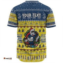 North Queensland Cowboys Christmas Custom Baseball Shirt - Chrissie Spirit Baseball Shirt
