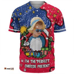 Australia Christmas Custom Baseball Shirt - I'm the Perfect Present Blue Baseball Shirt