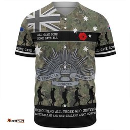 Australia Anzac Day Baseball Shirt - Australia and New Zealand Warriors All gave some Some Gave All Baseball Shirt