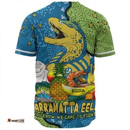 Parramatta Eels Custom Baseball Shirt - Australian Big Things Baseball Shirt
