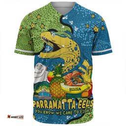 Parramatta Eels Custom Baseball Shirt - Australian Big Things Baseball Shirt