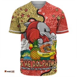 Redcliffe Dolphins Custom Baseball Shirt - Australian Big Things Baseball Shirt