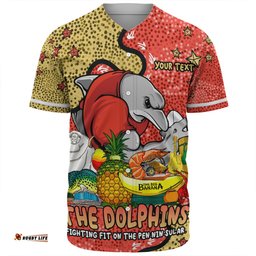 Redcliffe Dolphins Custom Baseball Shirt - Australian Big Things Baseball Shirt