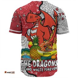 St. George Illawarra Dragons Custom Baseball Shirt - Australian Big Things Baseball Shirt