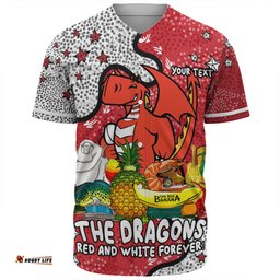 St. George Illawarra Dragons Custom Baseball Shirt - Australian Big Things Baseball Shirt