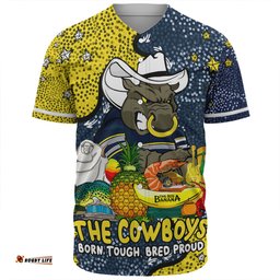 North Queensland Cowboys Custom Baseball Shirt - Australian Big Things Baseball Shirt