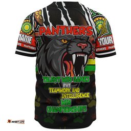 Penrith Panthers Baseball Shirt - Custom Talent Win Games But Teamwork And Intelligence Win Championships With Aboriginal Style