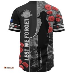 Australia Baseball Shirt - Custom Royal Australian Army Anzac Day Camouflage Style