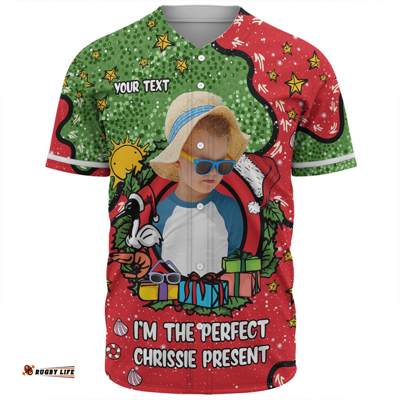 Australia Christmas Custom Baseball Shirt - I'm the Perfect Present Red Baseball Shirt