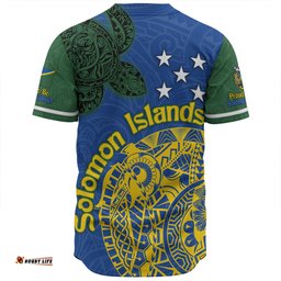 Australia  South Sea Islanders Baseball Shirt - Proud To Be Solomon Islander In Polynesian Pattern Inspired Baseball Shirt