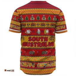 South Australia Christmas Custom Baseball Shirt - Happy Chrissie Ugly Style Baseball Shirt