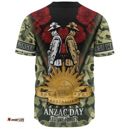 Australia Baseball Shirt - Anzac Day Australian Army Camo Patterns