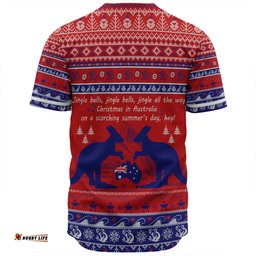 Australian Christmas Carol Christmas Baseball Shirt - Jingle Bells Ugly Style Baseball Shirt