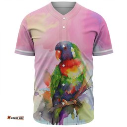 Australia Rainbow Lorikeets Baseball Shirt - Rainbow Lorikeets Color Art Baseball Shirt