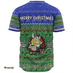 Canberra Raiders Christmas Custom Baseball Shirt - Chrissie Spirit Baseball Shirt