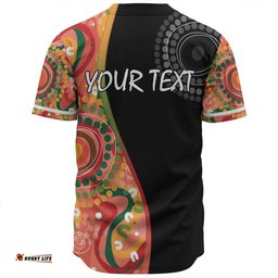 Australia Aboriginal Custom Baseball Shirt - Aboriginal Art Style Abstract Baseball Shirt