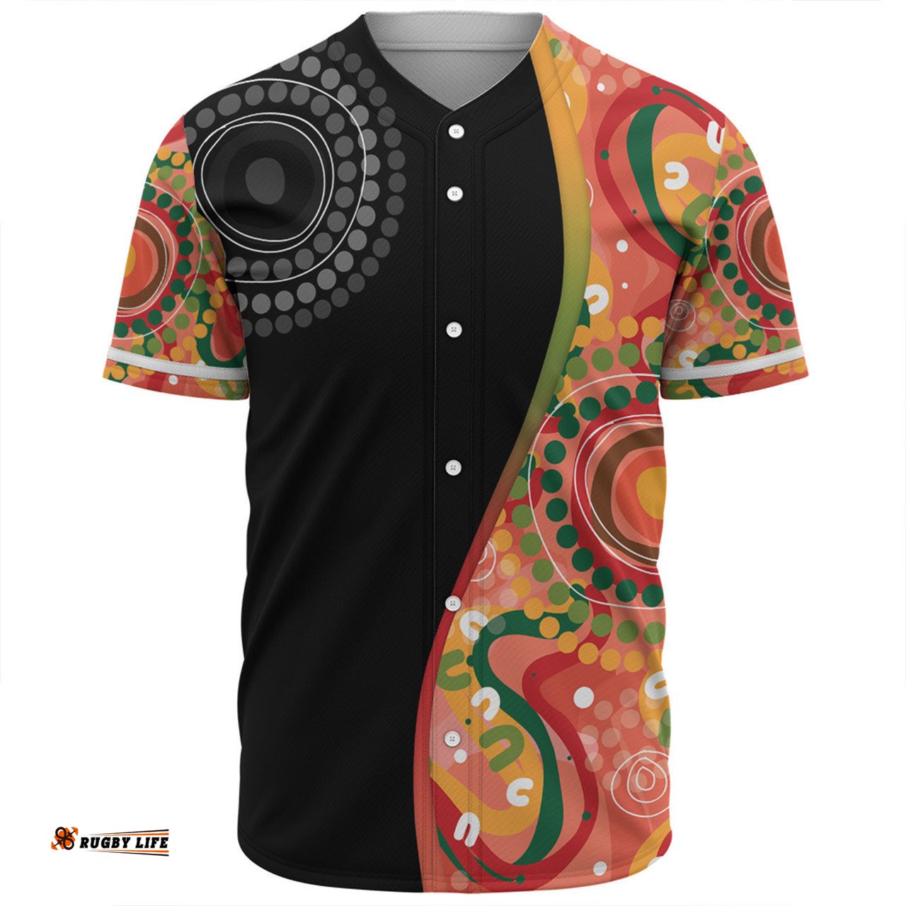 Australia Aboriginal Custom Baseball Shirt - Aboriginal Art Style Abstract Baseball Shirt