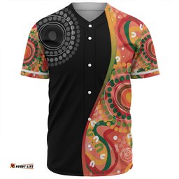 Australia Aboriginal Custom Baseball Shirt - Aboriginal Art Style Abstract Baseball Shirt