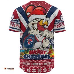 Sydney Roosters Christmas Custom Baseball Shirt - Easts Rooster Santa Aussie Big Things Baseball Shirt