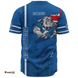 Canterbury-Bankstown Bulldogs Baseball Shirt - Happy Australia Day Flag Scratch Style