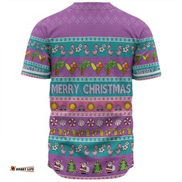 Australia Christmas Custom Baseball Shirt - Personalised Purple Summer Vibes Chrissie Present Baseball Shirt