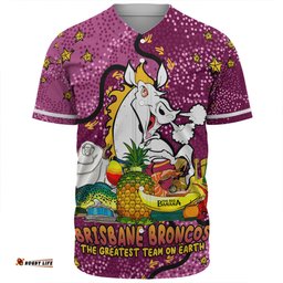 Brisbane Broncos Custom Baseball Shirt - Australian Big Things Baseball Shirt