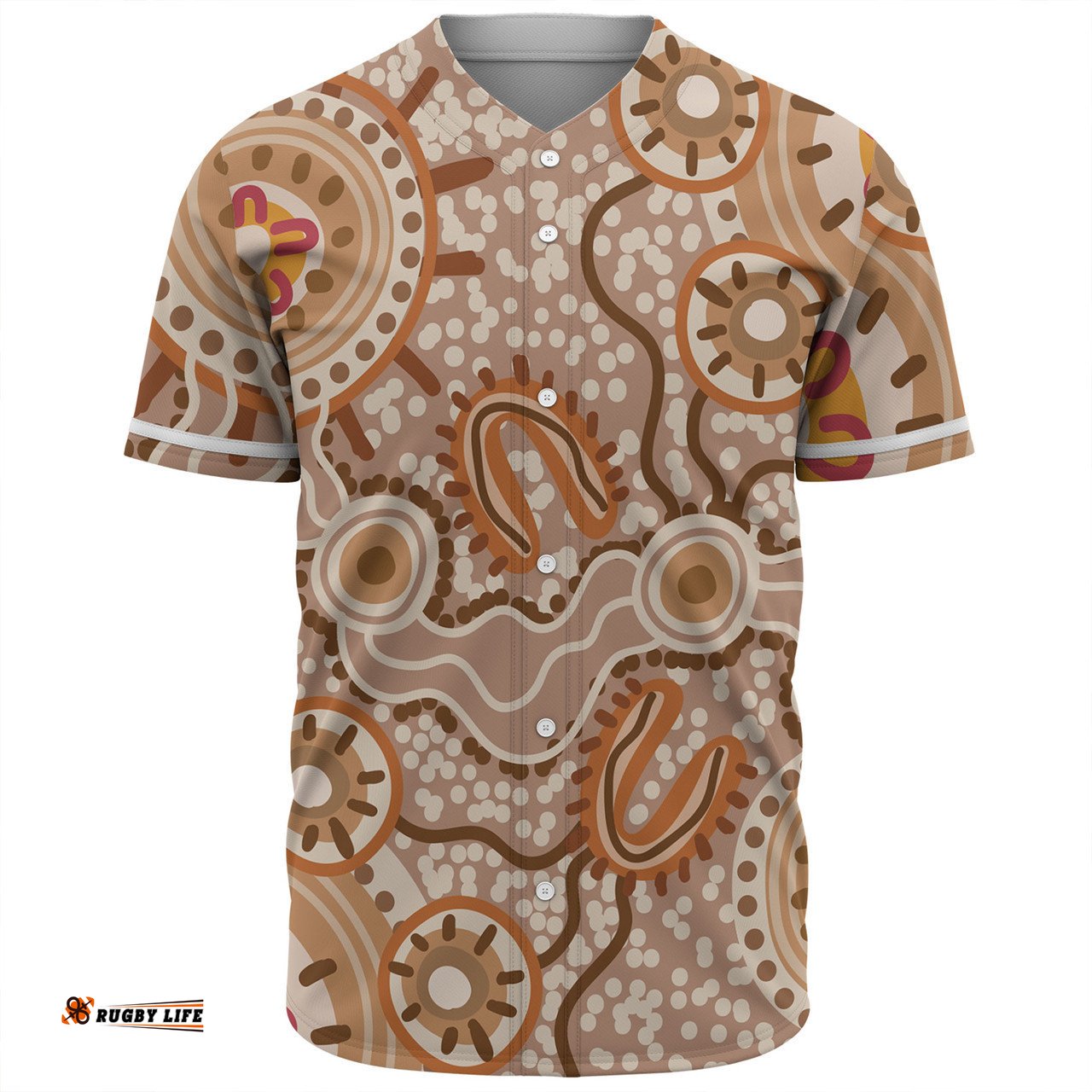 Australia Aboriginal Baseball Shirt - Aboriginal Dot Design Artwork Baseball Shirt