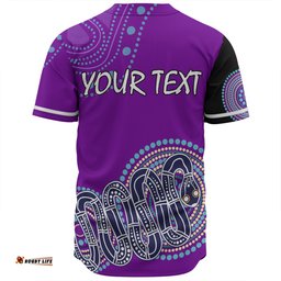 Australia Aboriginal Custom Baseball Shirt - Purple Rainbow Serpent Dreaming Inspired Baseball Shirt
