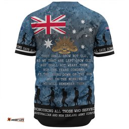 Australia Anzac Day Baseball Shirt - Australia and New Zealand Warriors All gave some Some Gave All Blue Baseball Shirt