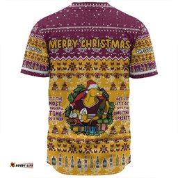 Redcliffe Dolphins Christmas Custom Baseball Shirt - Chrissie Spirit Baseball Shirt