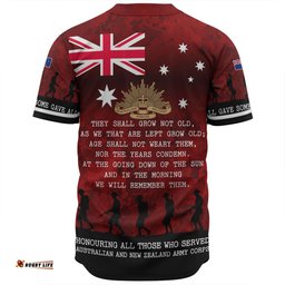 Australia Anzac Day Baseball Shirt - Australia and New Zealand Warriors All gave some Some Gave All Red Baseball Shirt