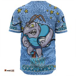 New South Wales Cockroaches Custom Baseball Shirt - Team With Dot And Star Patterns For Tough Fan Baseball Shirt