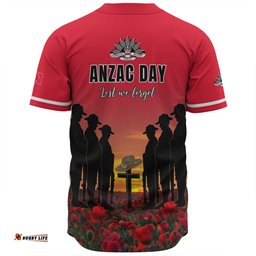 Australia Baseball Shirt - Anzac Day Australian Red Ensign