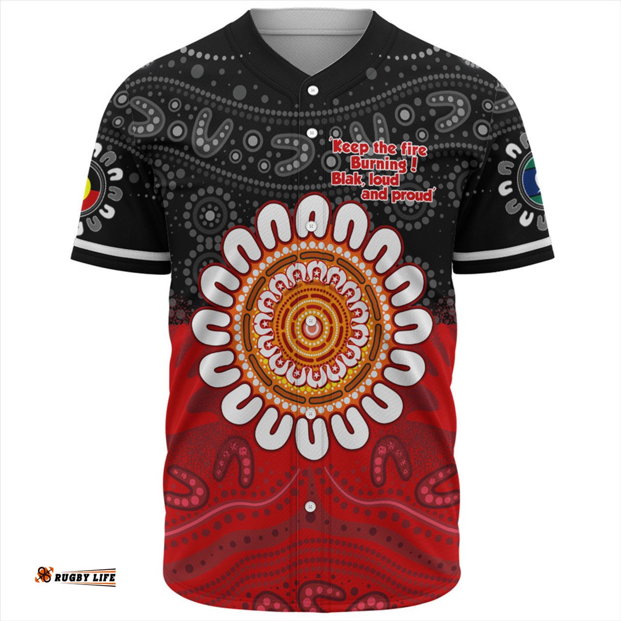 Australia Baseball Shirt Aboriginal Inspired Naidoc Half Concept