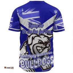 Canterbury-Bankstown Bulldogs Baseball Shirt - Happy Australia Day We Are One And Free