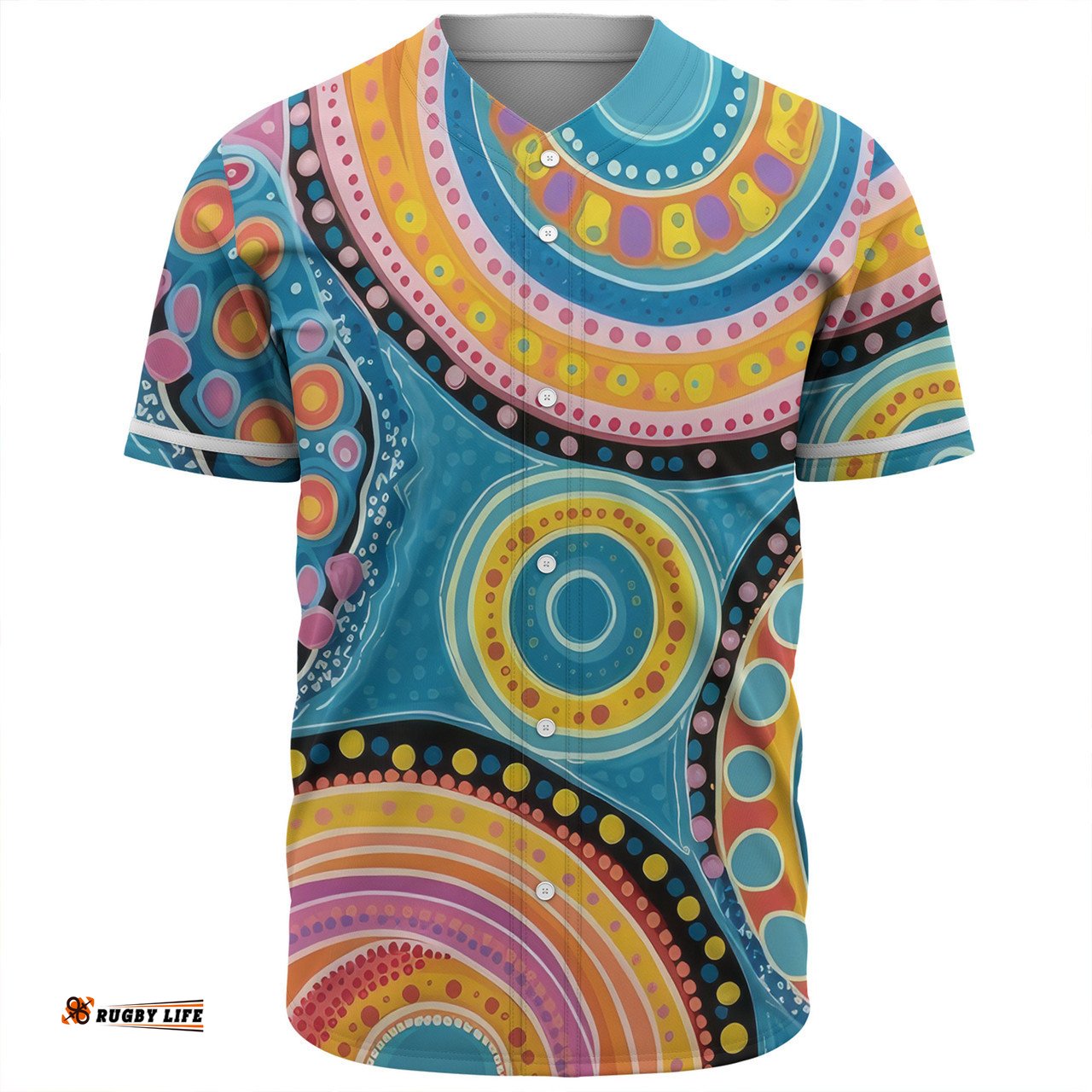 Australia Aboriginal Baseball Shirt - Dots Art And Colorful Pattern Baseball Shirt