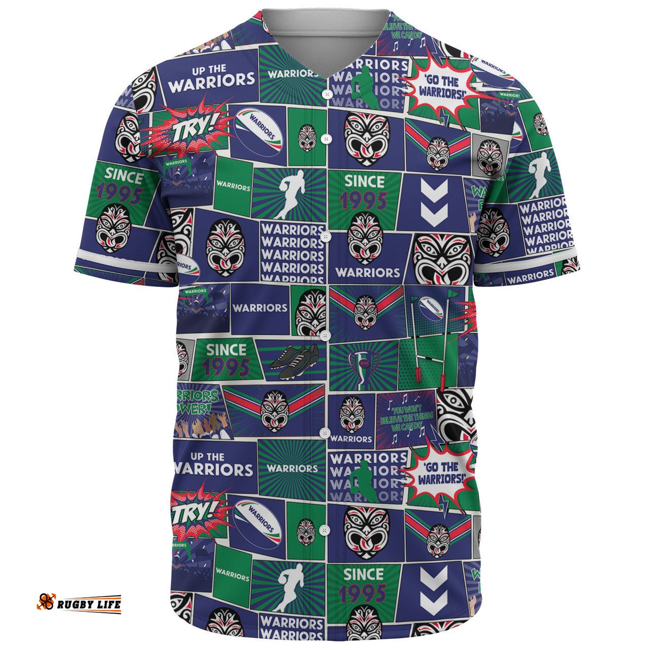New Zealand Warriors Sport Baseball Shirt - Team Of Us Die Hard Fan Supporters Comic Style