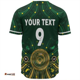 Australia Aboriginal Custom Baseball Shirt - Snake Circle And Symbols With Aboriginal Style Baseball Shirt