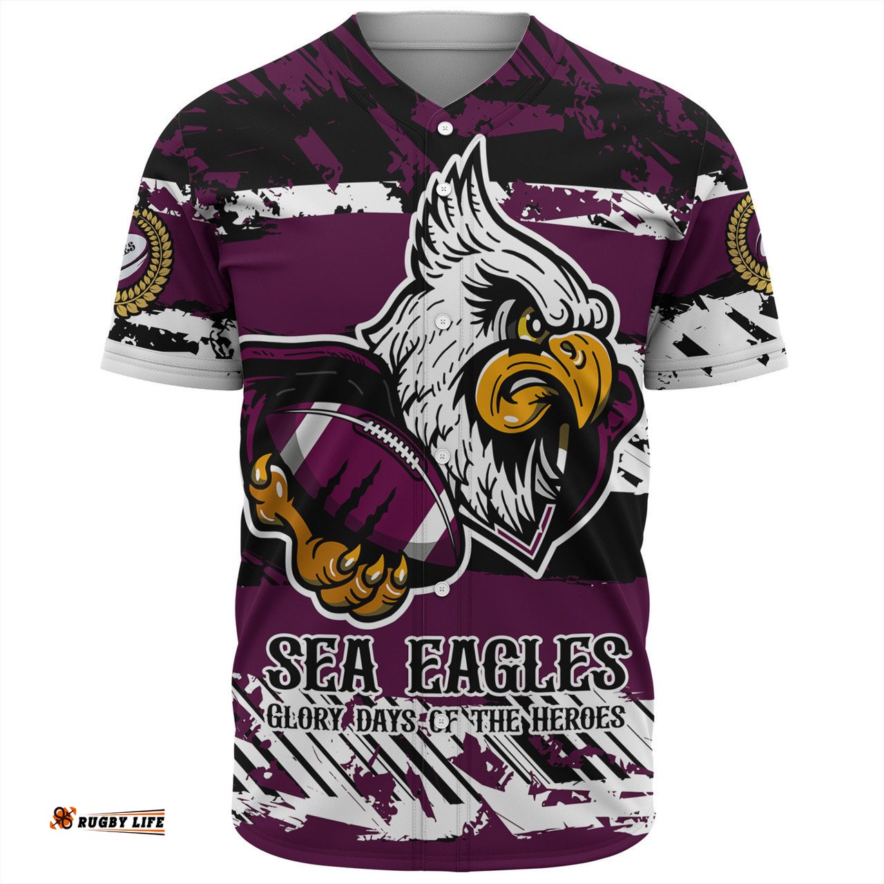 Manly Warringah Sea Eagles Baseball Shirt - Theme Song Inspired