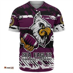 Manly Warringah Sea Eagles Baseball Shirt - Theme Song Inspired