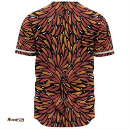 Australia Aboriginal Baseball Shirt - Aboriginal Bush Leaves Seamless Texture Baseball Shirt
