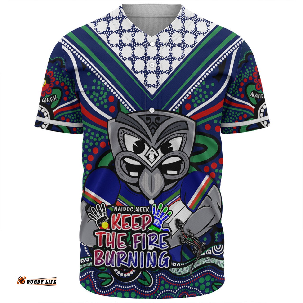 New Zealand Warriors Baseball Shirt Aboriginal Inspired Naidoc Week Custom For Die Hard Fan Supporters