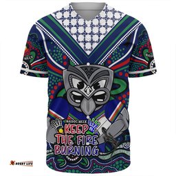 New Zealand Warriors Baseball Shirt Aboriginal Inspired Naidoc Week Custom For Die Hard Fan Supporters