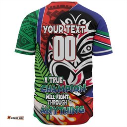 New Zealand Warriors Grand Final Baseball Shirt - A True Champion Will Fight Through Anything With Polynesian Patterns