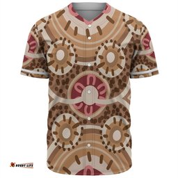 Australia Aboriginal Baseball Shirt - Aboriginal Dot Art Style Painting Inspired Baseball Shirt